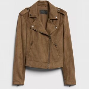 Banana Republic Brown Suede Moto Jacket
